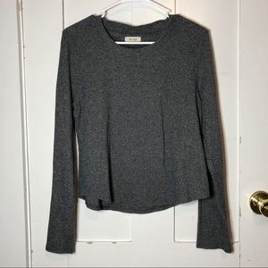 Madewell Grey Slightly Cropped Long Sleeve XL